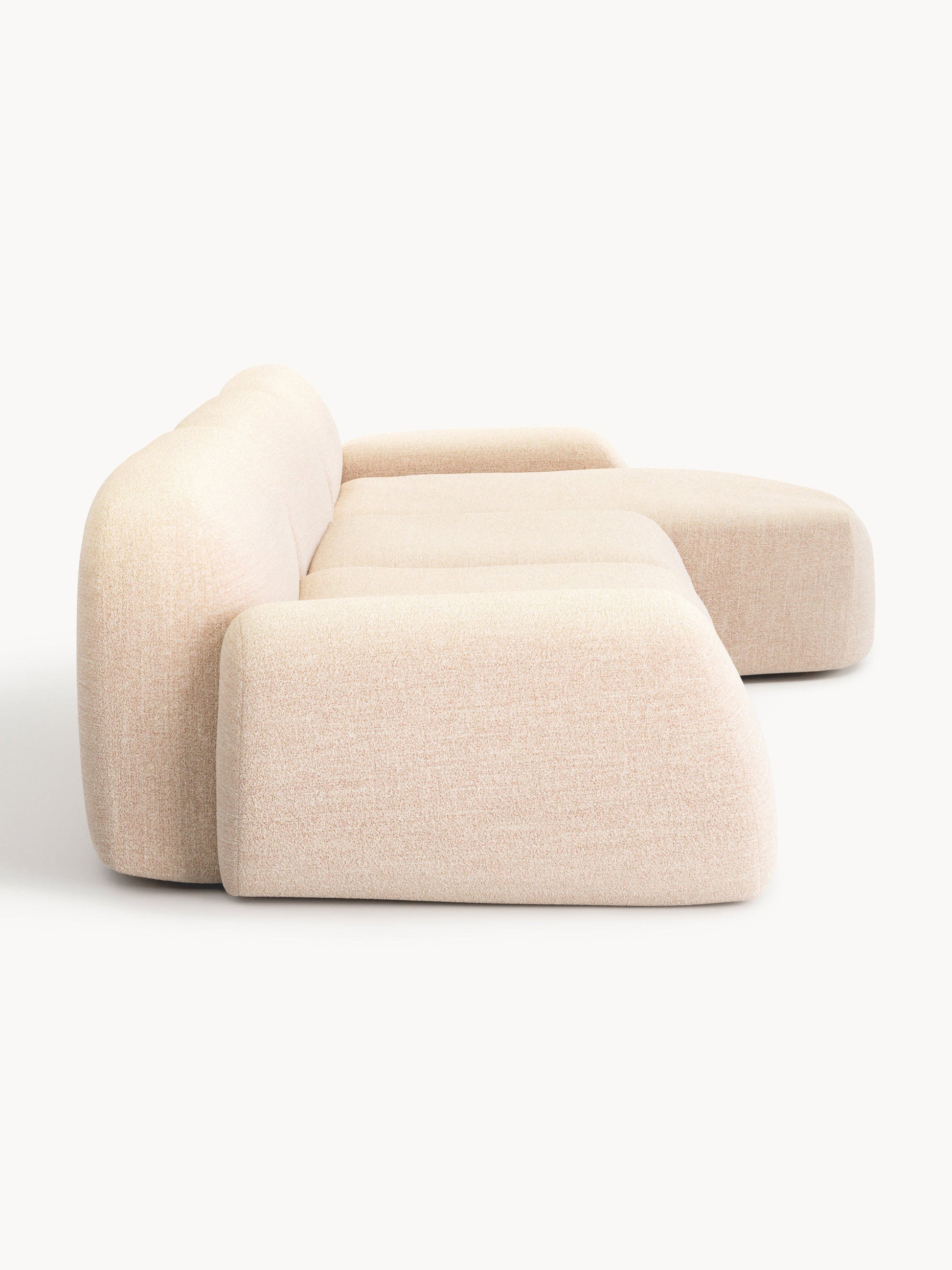 Modulares Bouclé-Ecksofa Wolke (4-Sitzer)