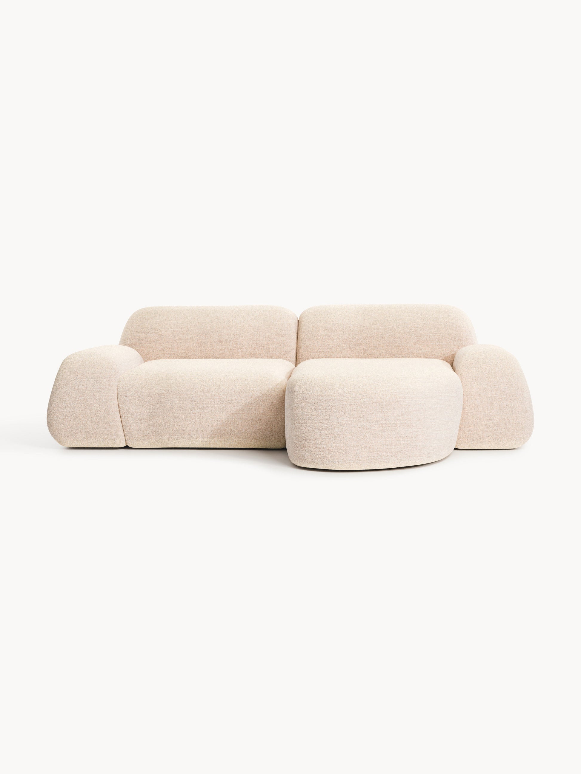 Galeriebild 1 - Modulares Bouclé-Ecksofa Wolke (3-Sitzer)