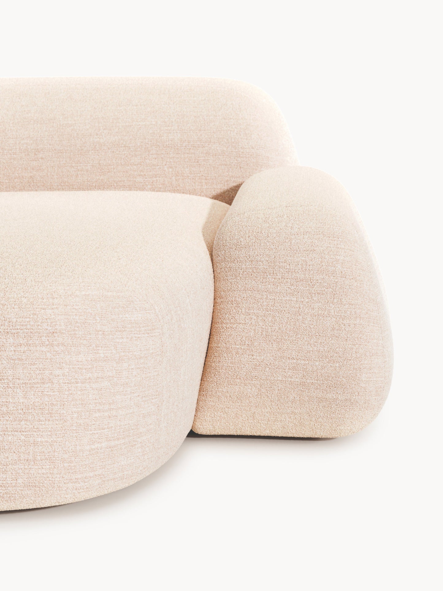 Modulares Bouclé-Ecksofa Wolke (3-Sitzer)