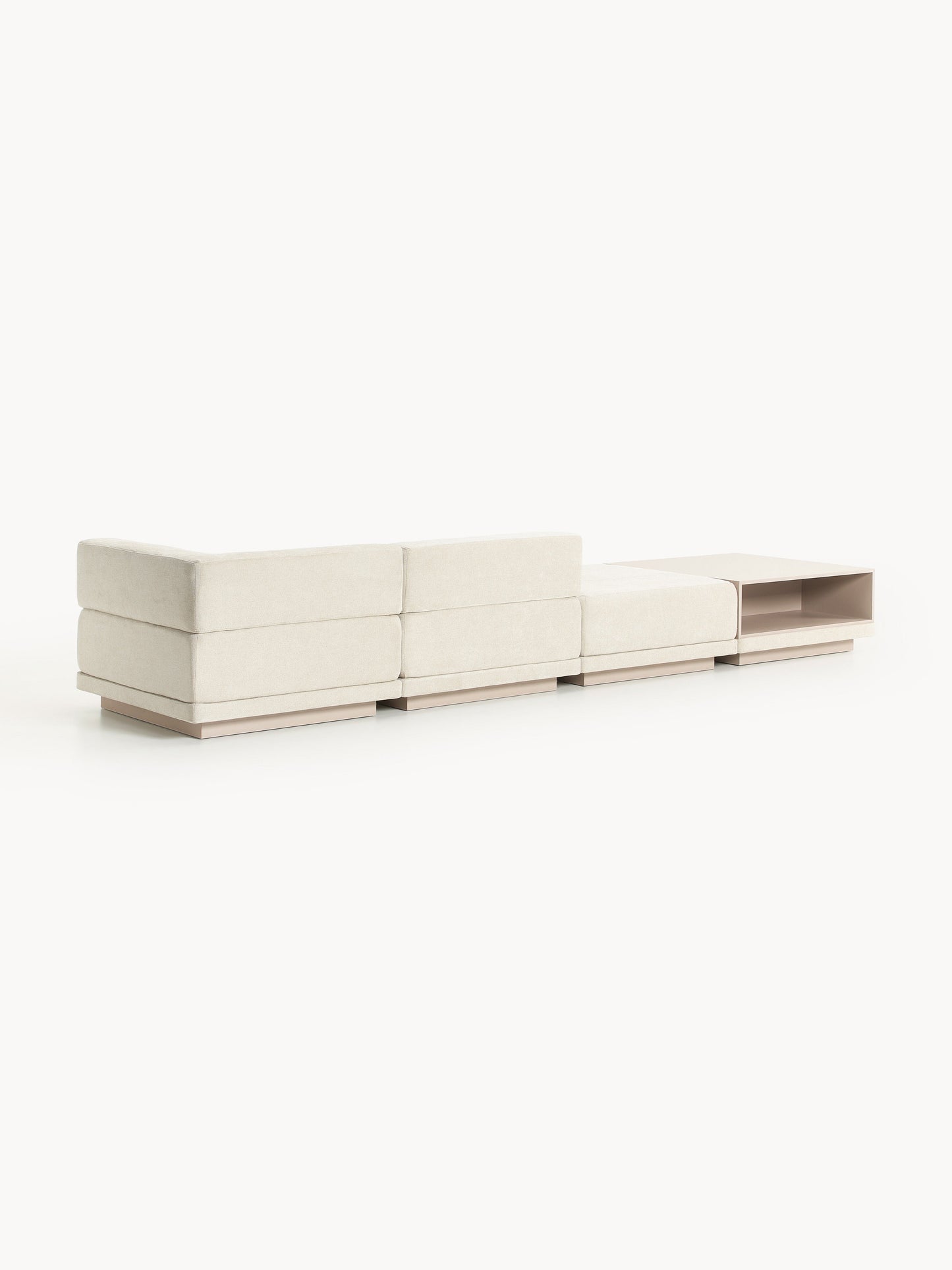 Modulares Sofa Colin (4-Sitzer) mit Couchtisch & Ottomane