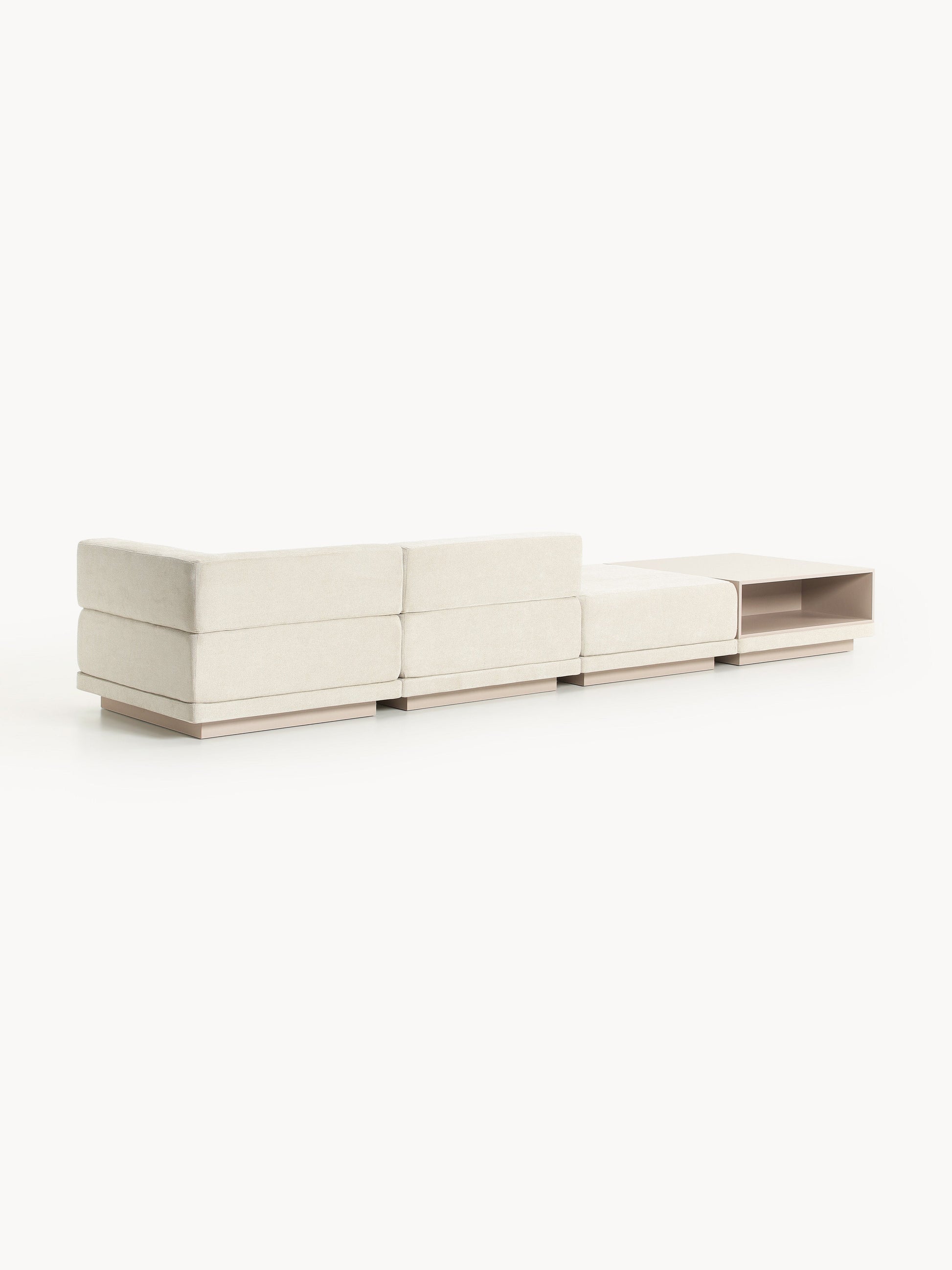 Modulares Sofa Colin (4-Sitzer) mit Couchtisch & Ottomane