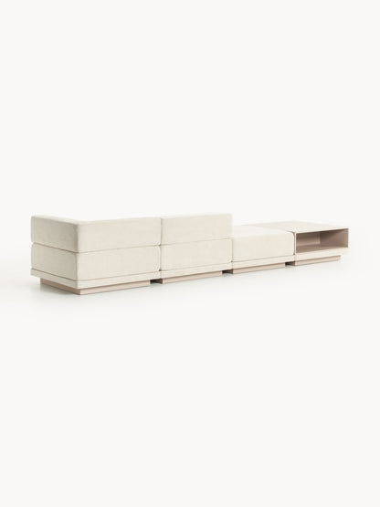 Modulares Sofa Colin (4-Sitzer) mit Couchtisch & Ottomane