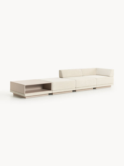 Modulares Sofa Colin (4-Sitzer) mit Couchtisch & Ottomane