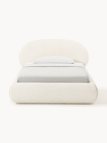 Bouclé-Polster-Einzelbett Alba