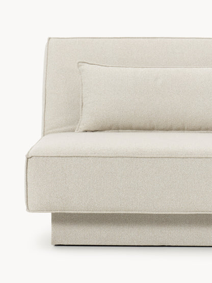 Bouclé-Schlafsofa David mit Stauraum