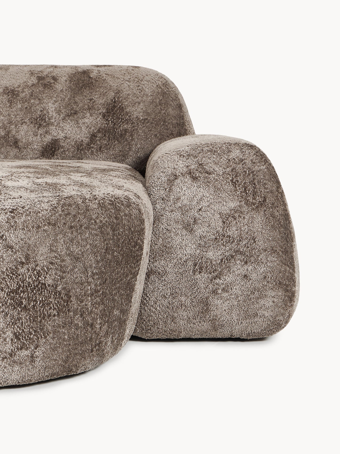 Modulares Teddy-Bouclé-Ecksofa Wolke (4-Sitzer) mit Chaiselongue