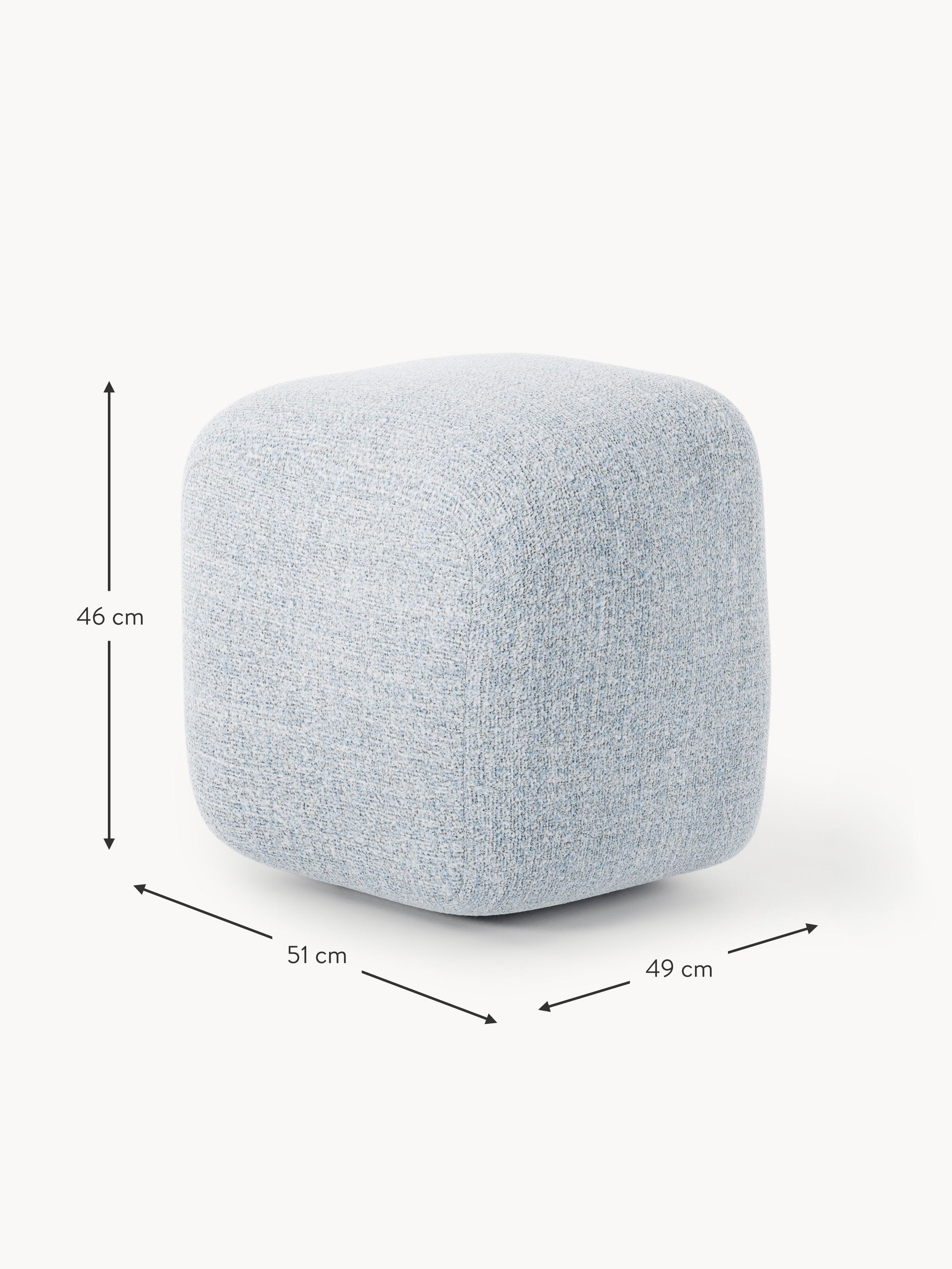 Hoher Bouclé-Sofa-Hocker Wolke