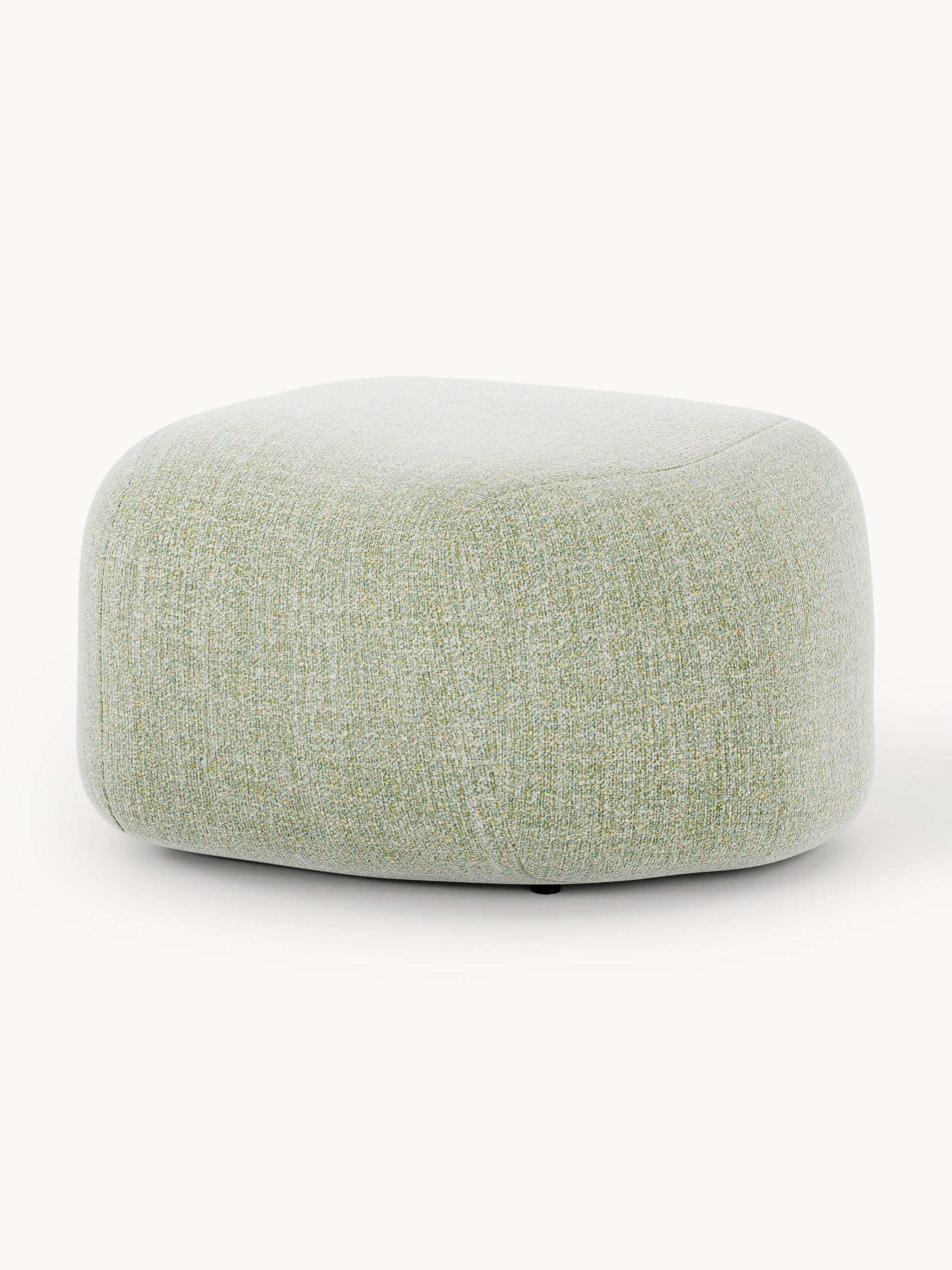 Galeriebild 1 - Ovaler Bouclé-Sofa-Hocker Wolke