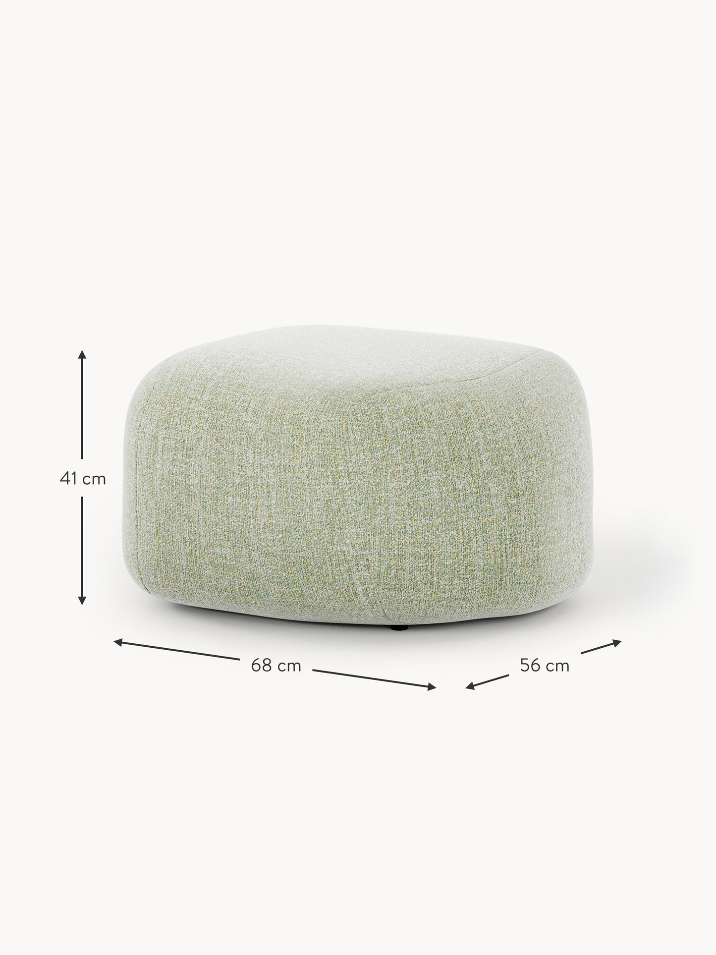 Ovaler Bouclé-Sofa-Hocker Wolke