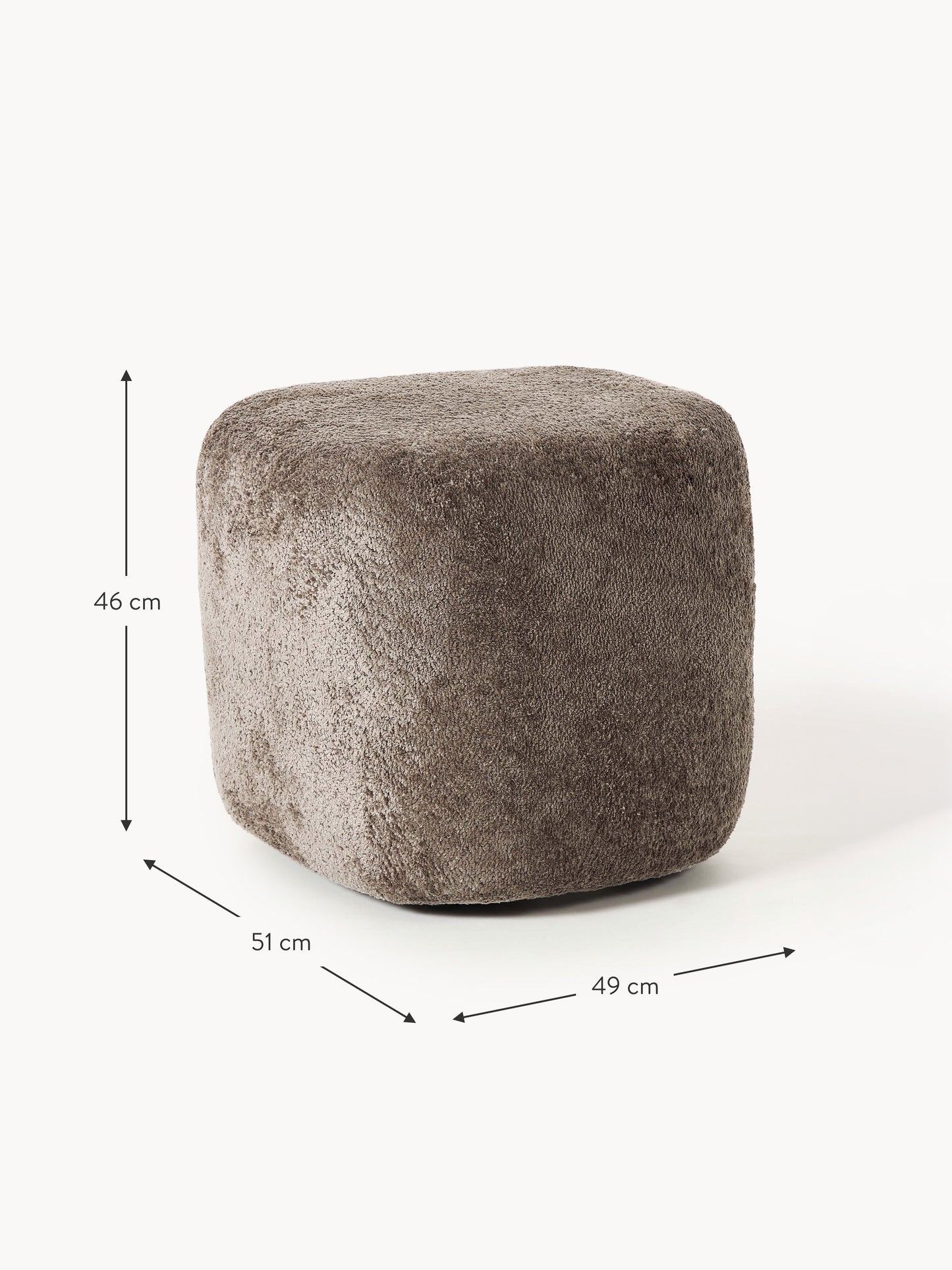 Hoher Teddy-Bouclé-Hocker Wolke