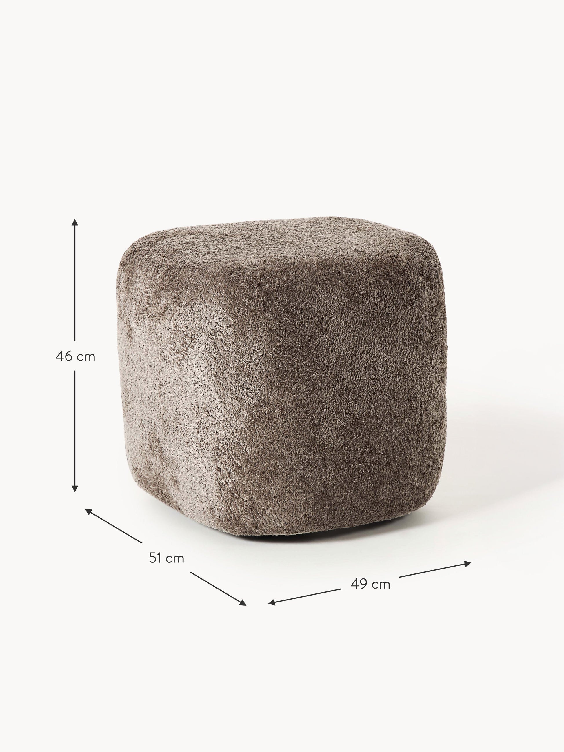 Hoher Teddy-Bouclé-Hocker Wolke