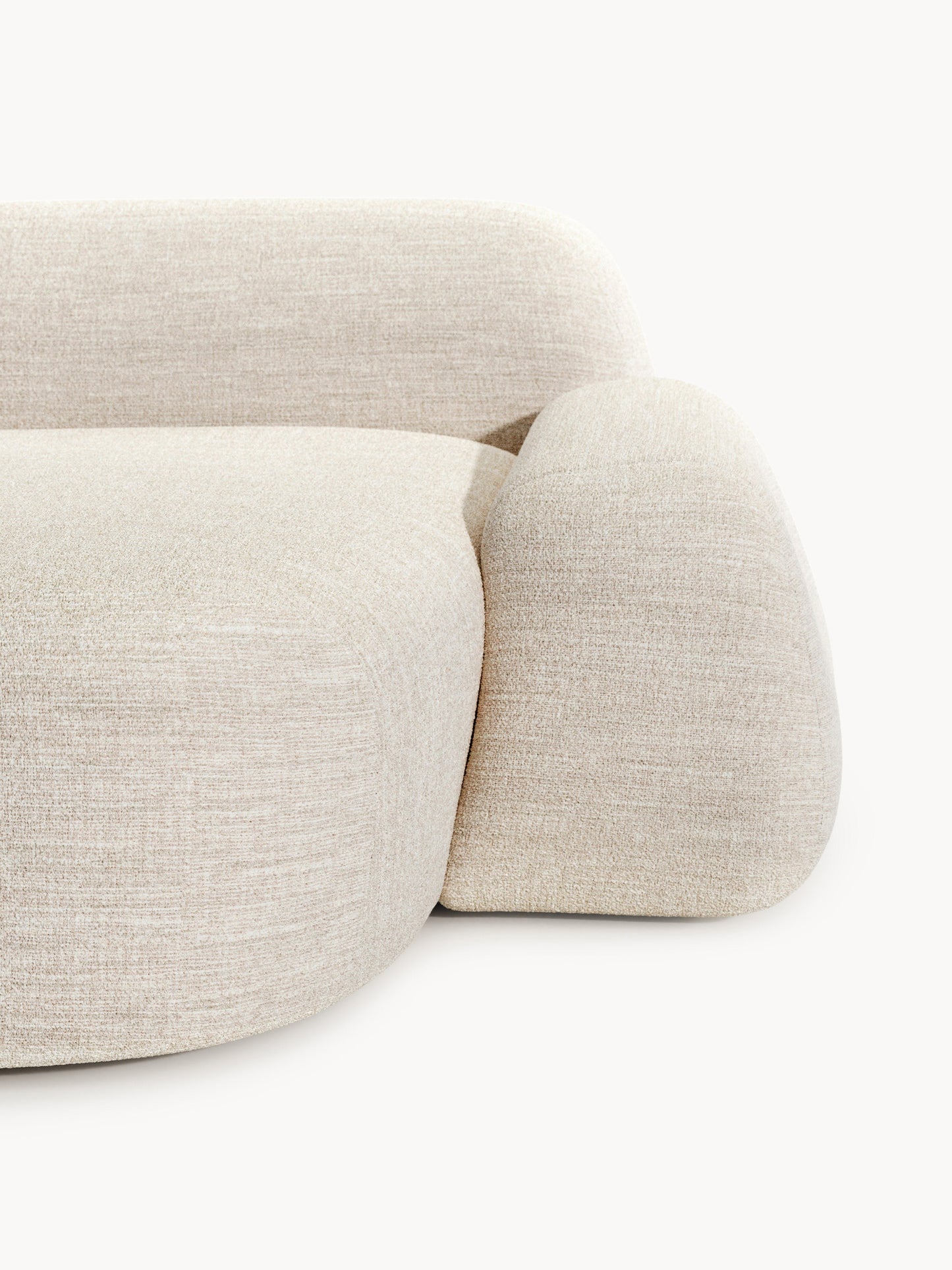 Modulares Bouclé-Ecksofa Wolke (4-Sitzer)