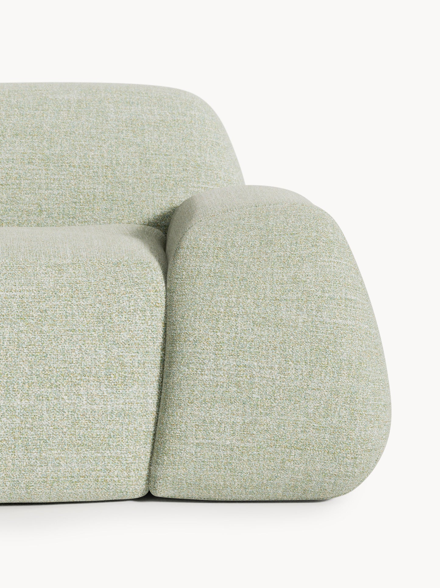 Modulares Bouclé-Ecksofa Wolke (4-Sitzer) mit Chaiselongue