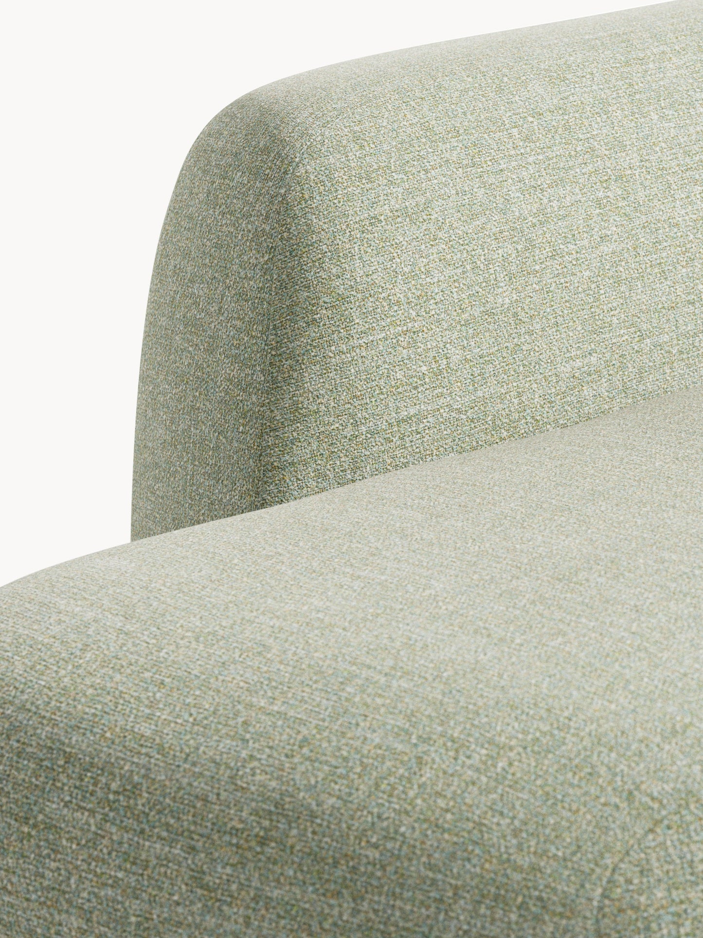 Modulares Bouclé-Ecksofa Wolke (4-Sitzer) mit Chaiselongue