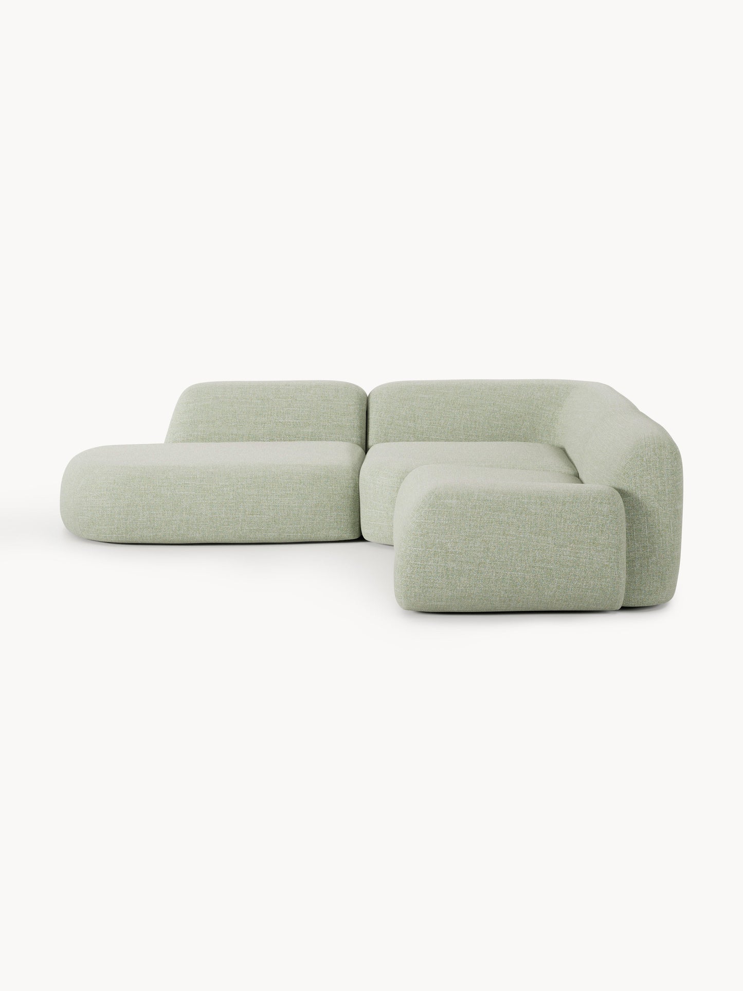 Galeriebild 1 - Modulares Bouclé-Ecksofa Wolke (4-Sitzer) mit Chaiselongue