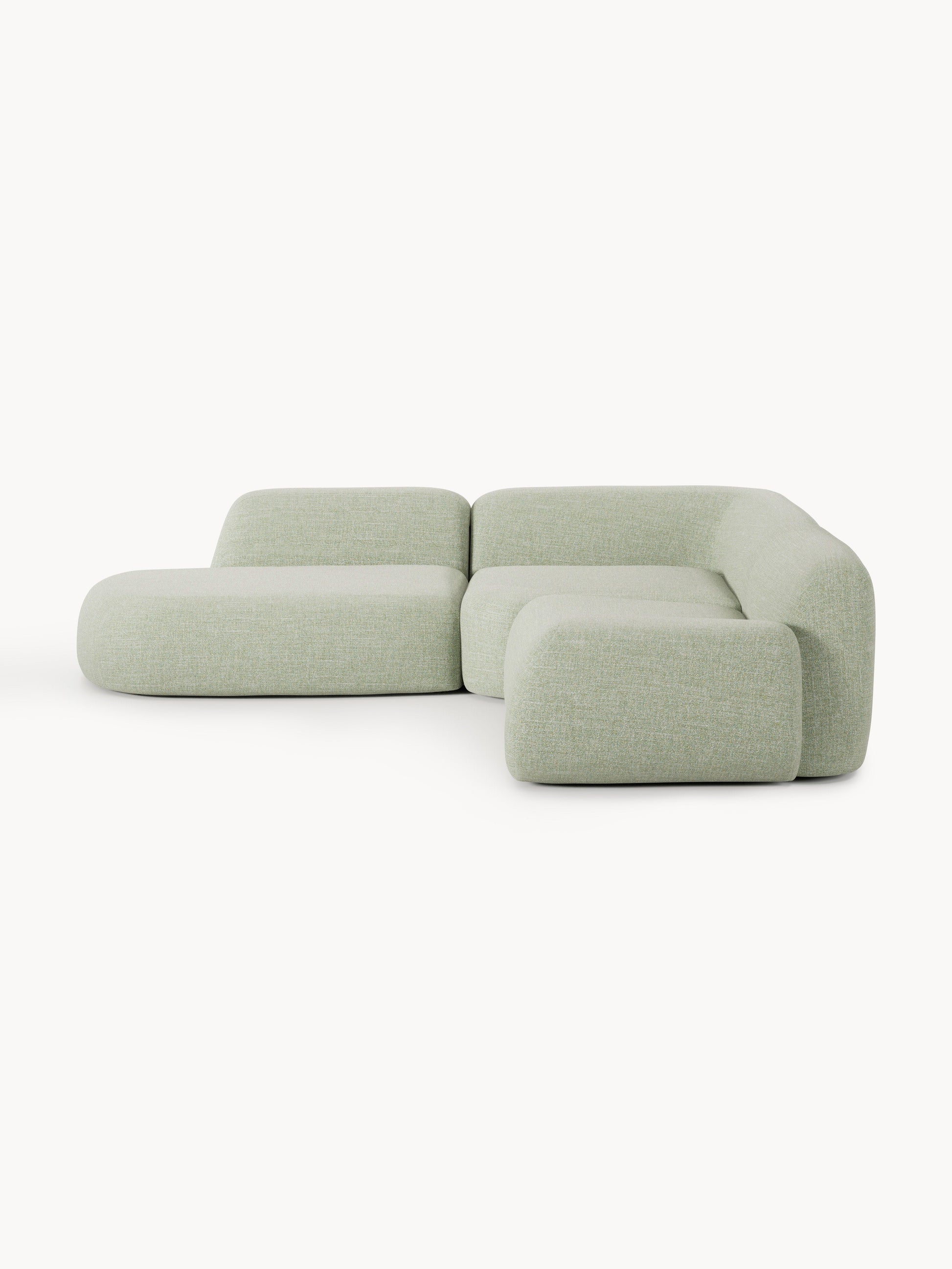 Galeriebild 1 - Modulares Bouclé-Ecksofa Wolke (4-Sitzer) mit Chaiselongue