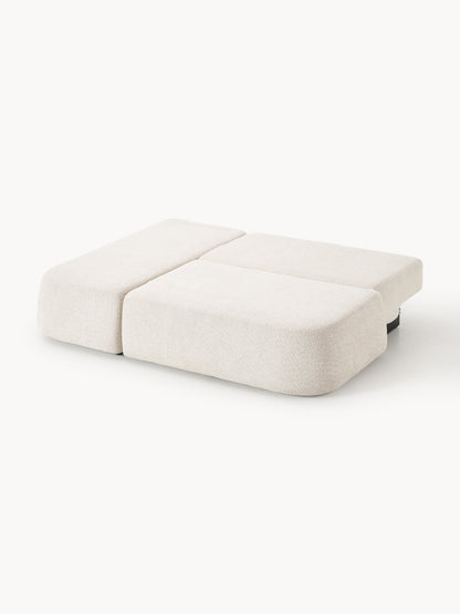 Schlafsofa Pao aus Teddy-Bouclé mit Stauraum