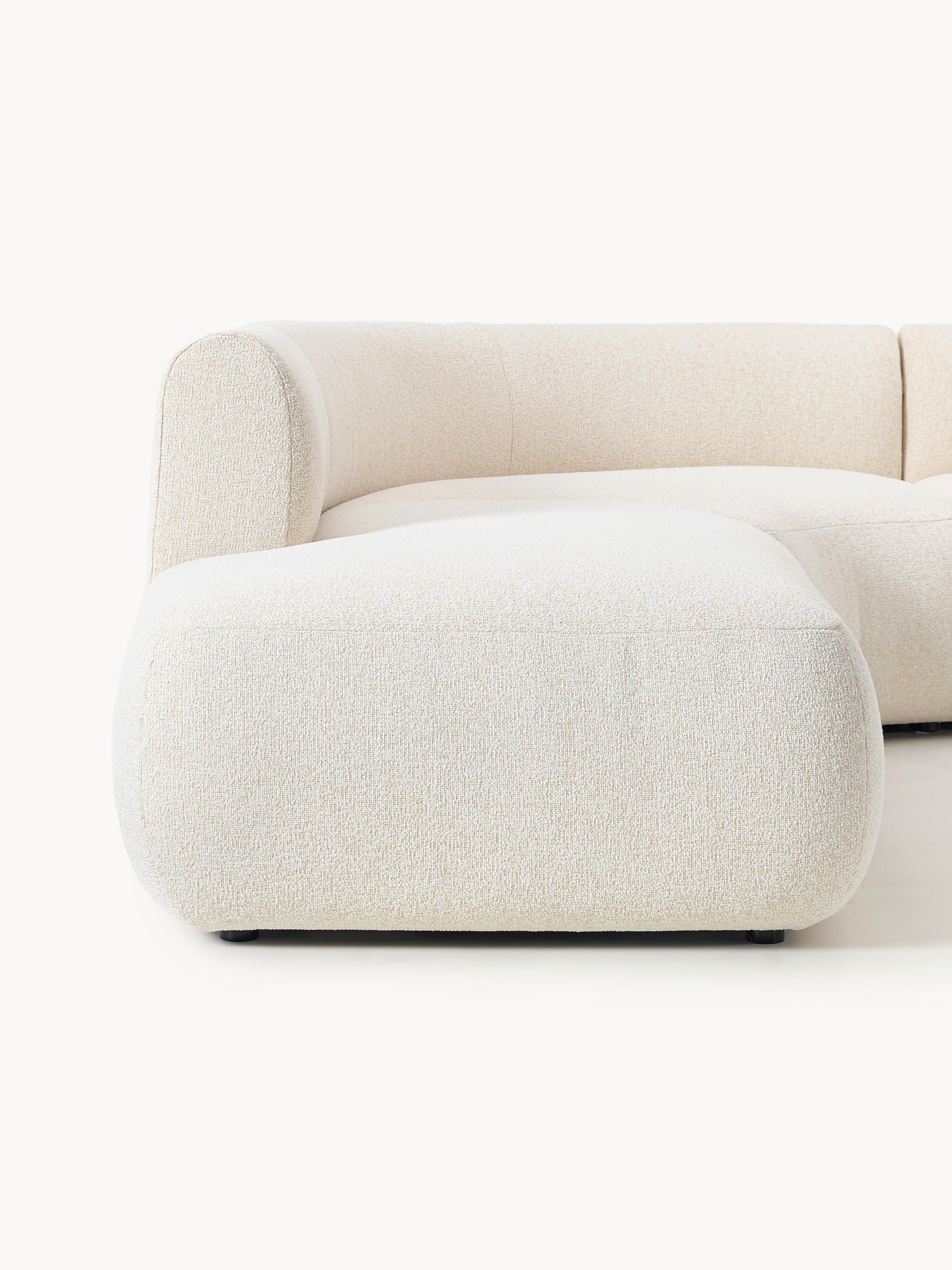 Modulares Bouclé-Ecksofa Sofia (4-Sitzer)