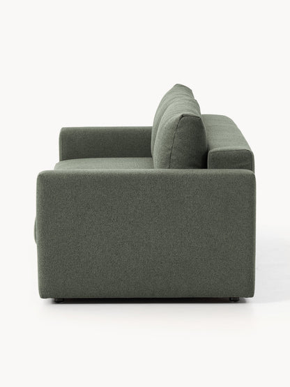 Bouclé-Schlafsofa Tasha (3-Sitzer) mit Stauraum