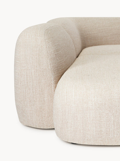 Modulares Bouclé-XL-Ecksofa Wolke mit Chaiselongue