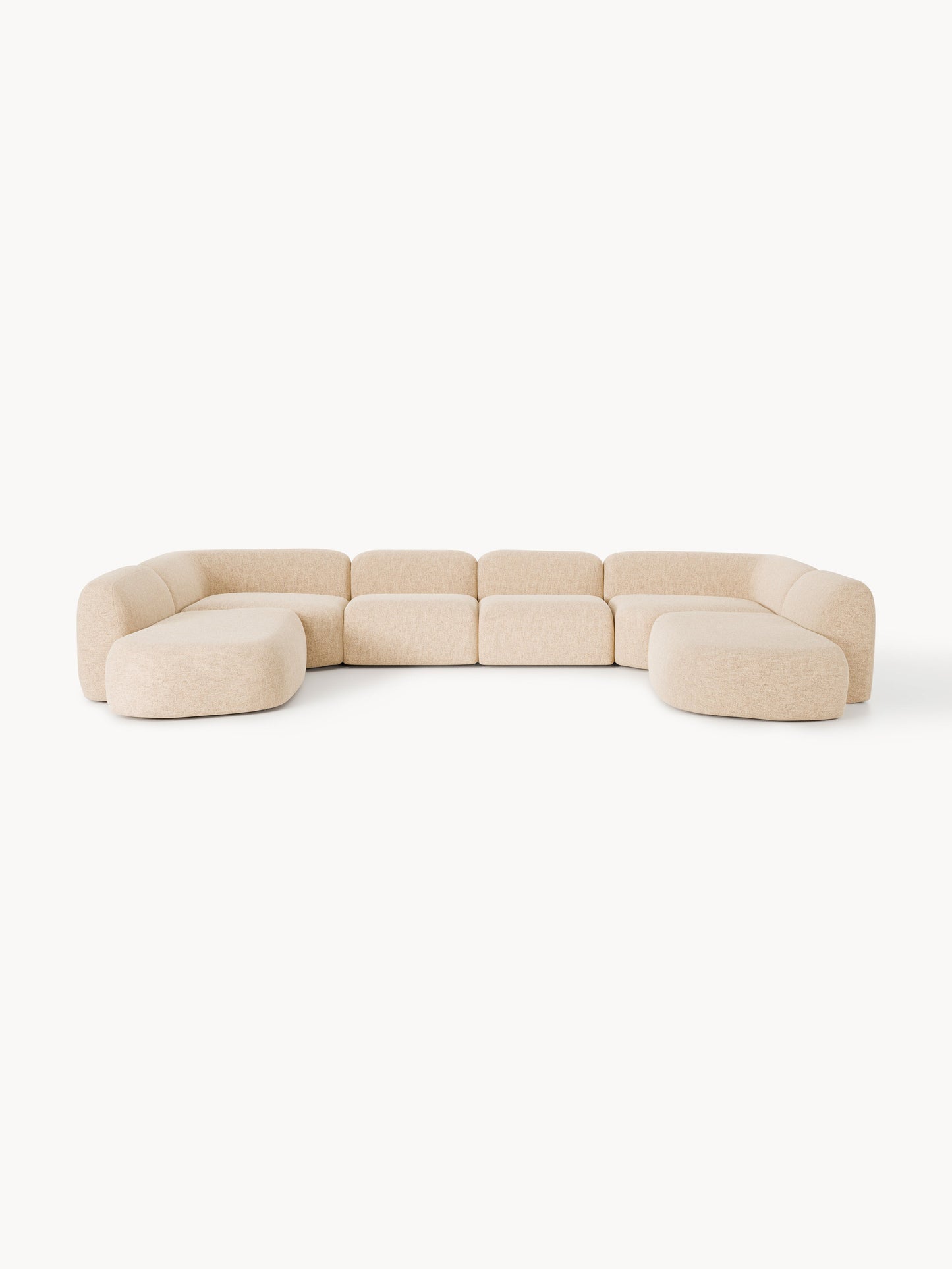 Modulares Bouclé-XL-Sofa Wolke