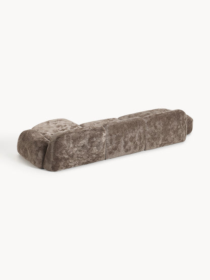 Modulares Teddy-Bouclé-Ecksofa Wolke (4-Sitzer) mit Chaiselongue