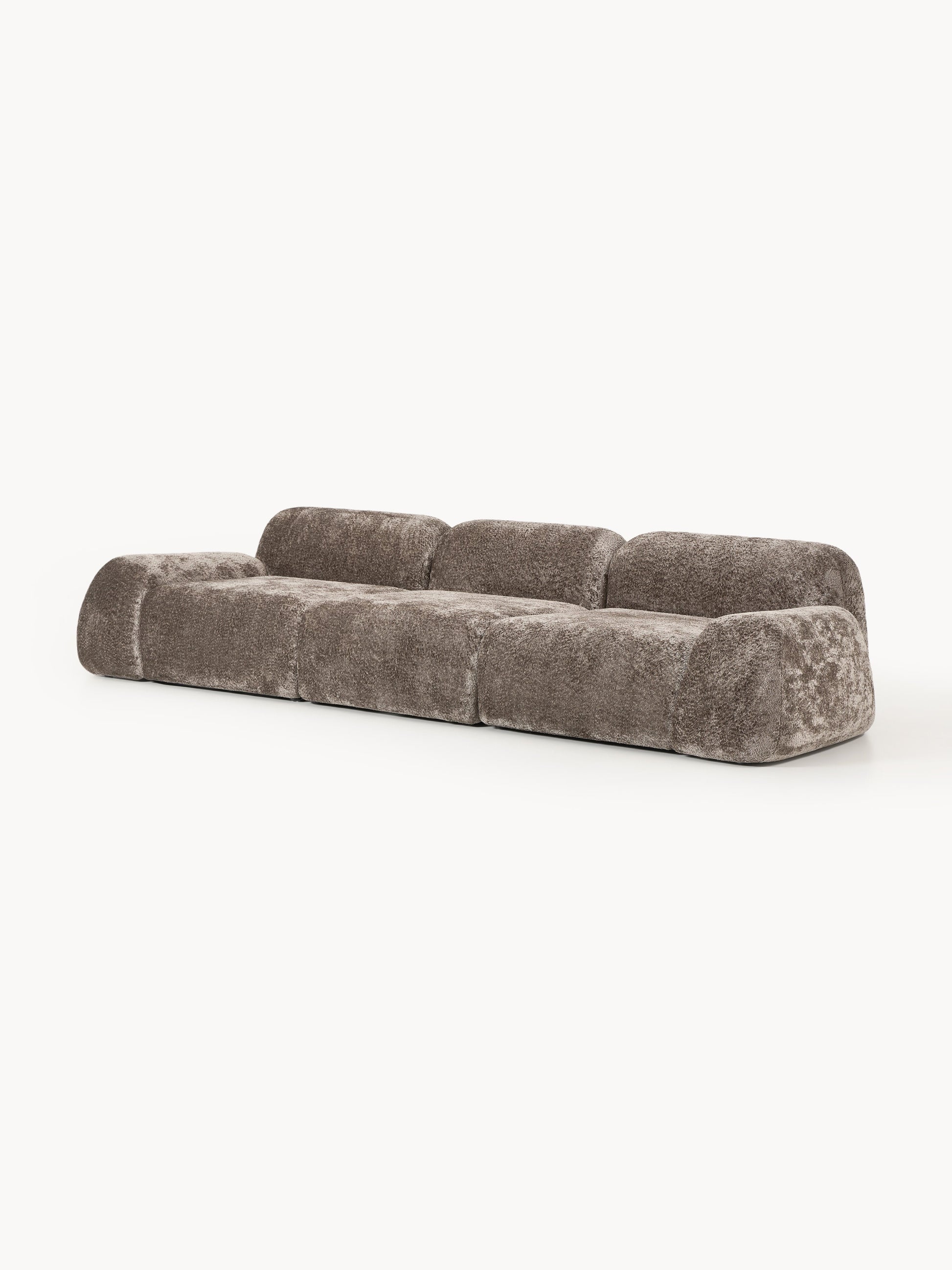 Modulares Teddy-Bouclé-Sofa Wolke (4-Sitzer)