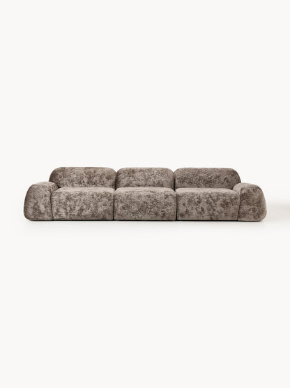Galeriebild 1 - Modulares Teddy-Bouclé-Sofa Wolke (4-Sitzer)