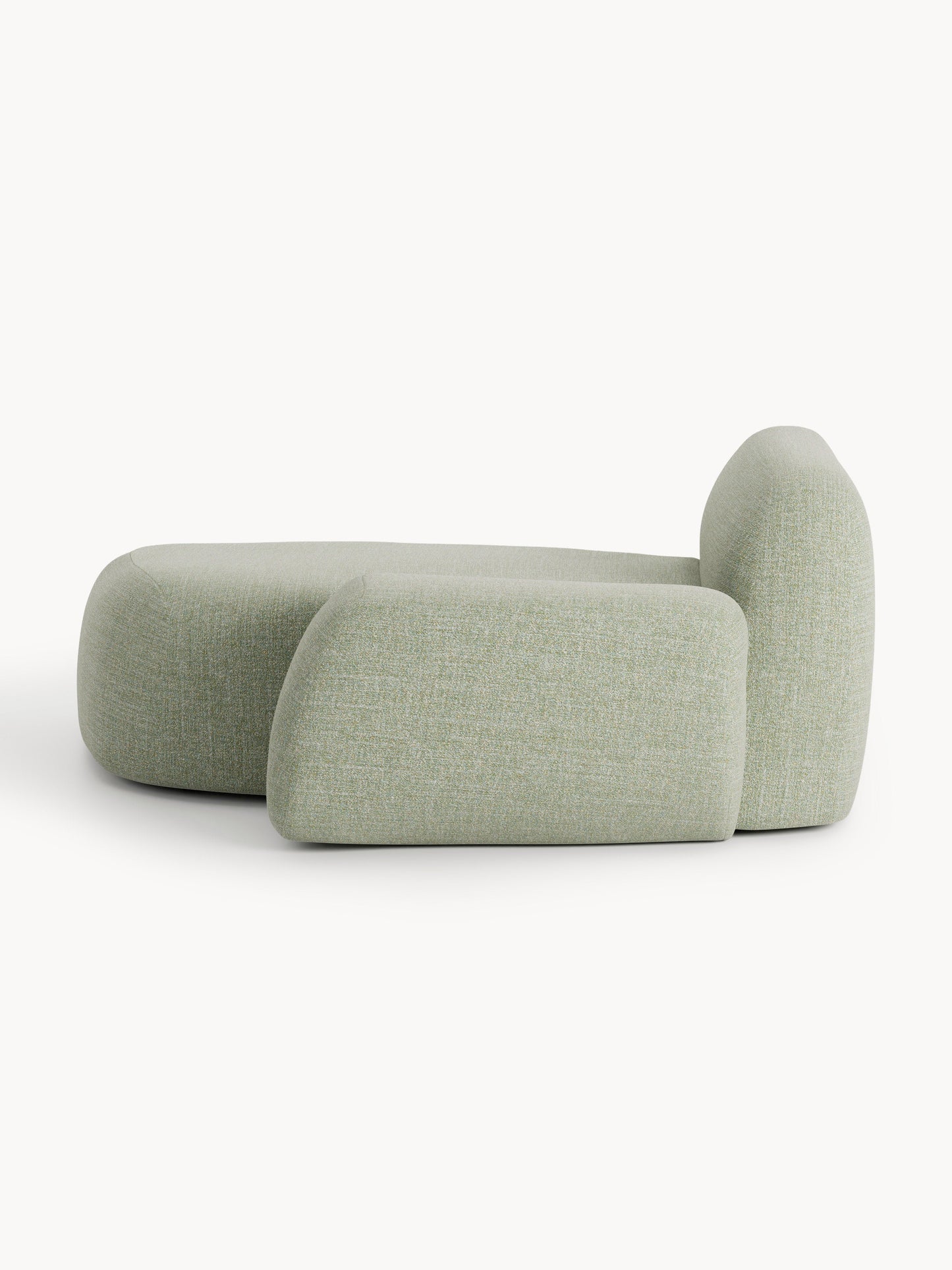 Bouclé-Chaise-Eckmodul Wolke