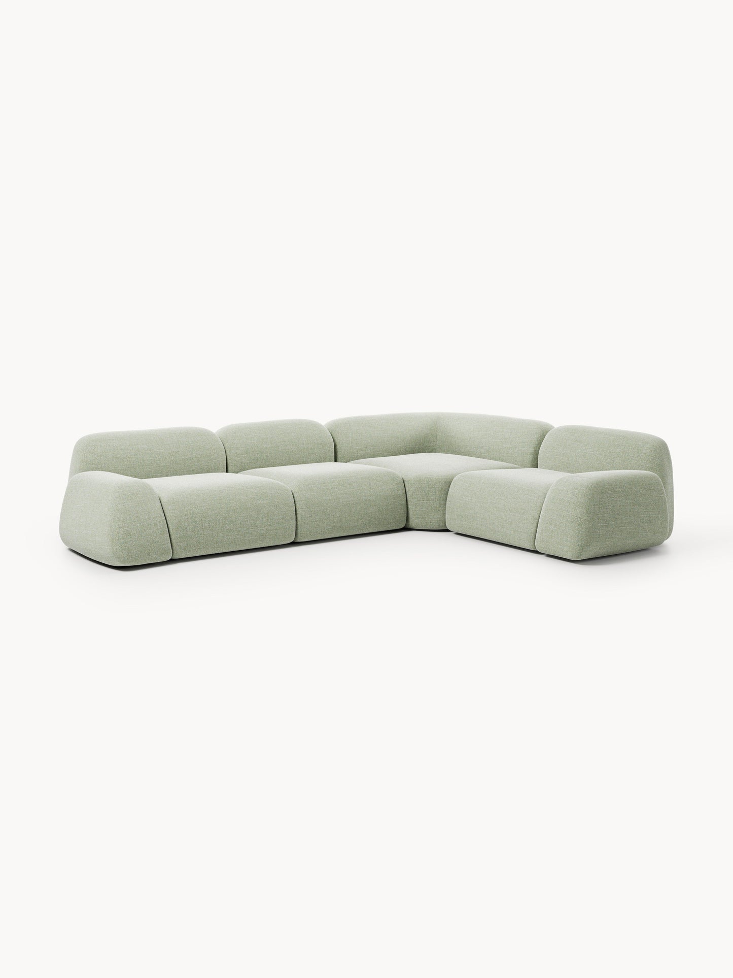 Modulares Bouclé-Ecksofa Wolke (4-Sitzer)