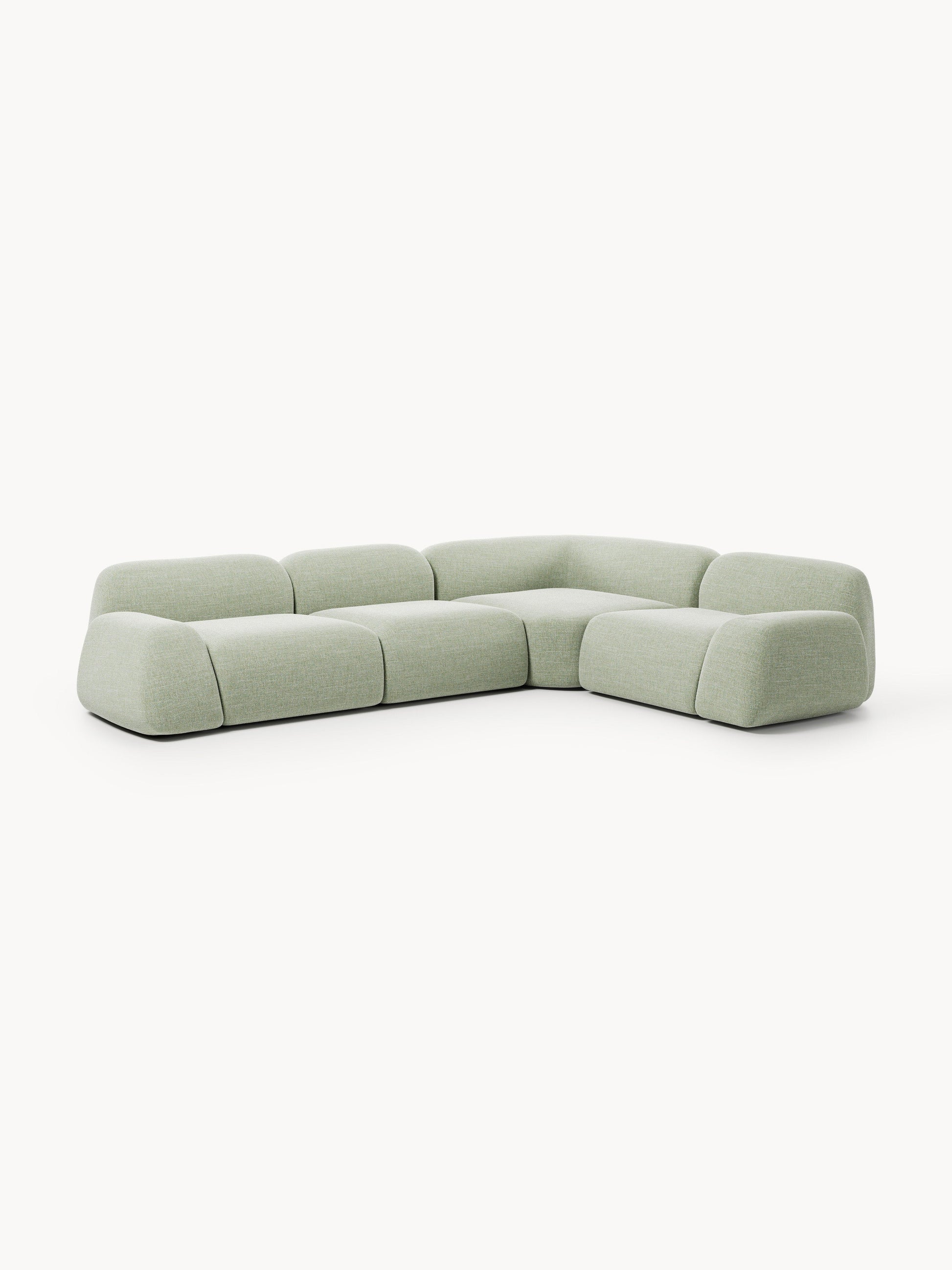 Modulares Bouclé-Ecksofa Wolke (4-Sitzer)