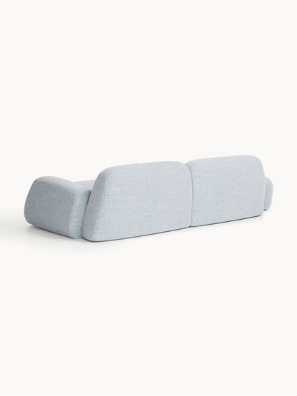 Modulare Bouclé-Chaise Wolke (3-Sitzer)
