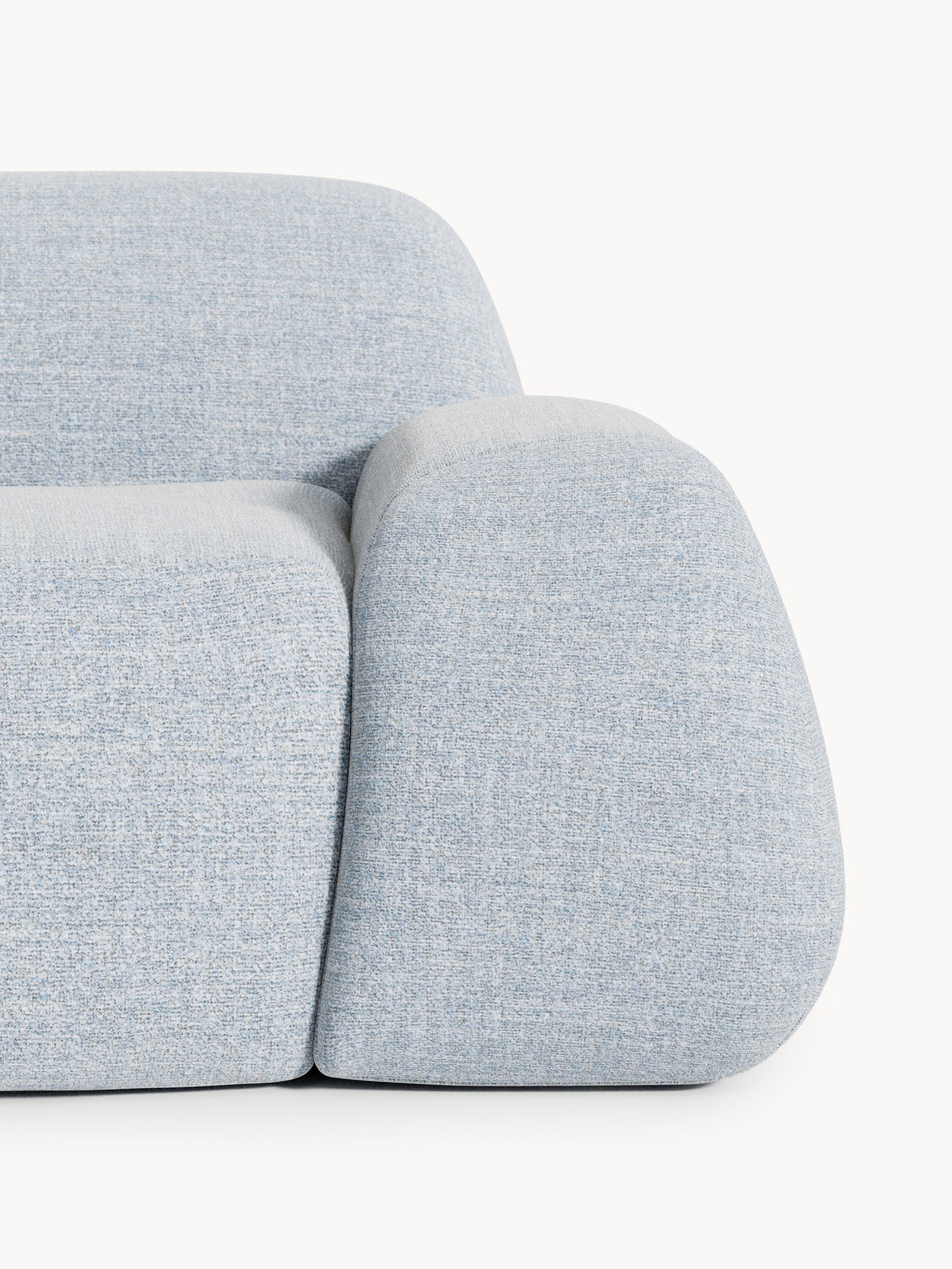 Modulare Bouclé-Chaise Wolke (3-Sitzer)