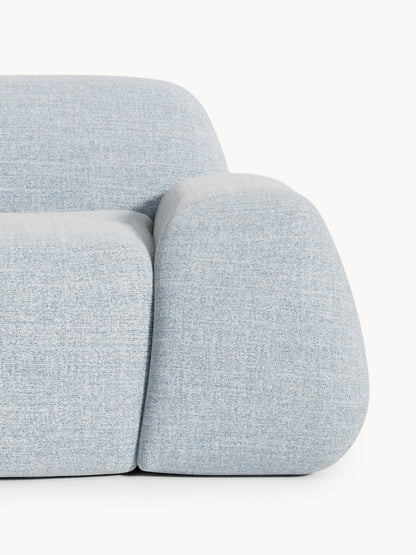 Modulare Bouclé-Chaise Wolke (3-Sitzer)