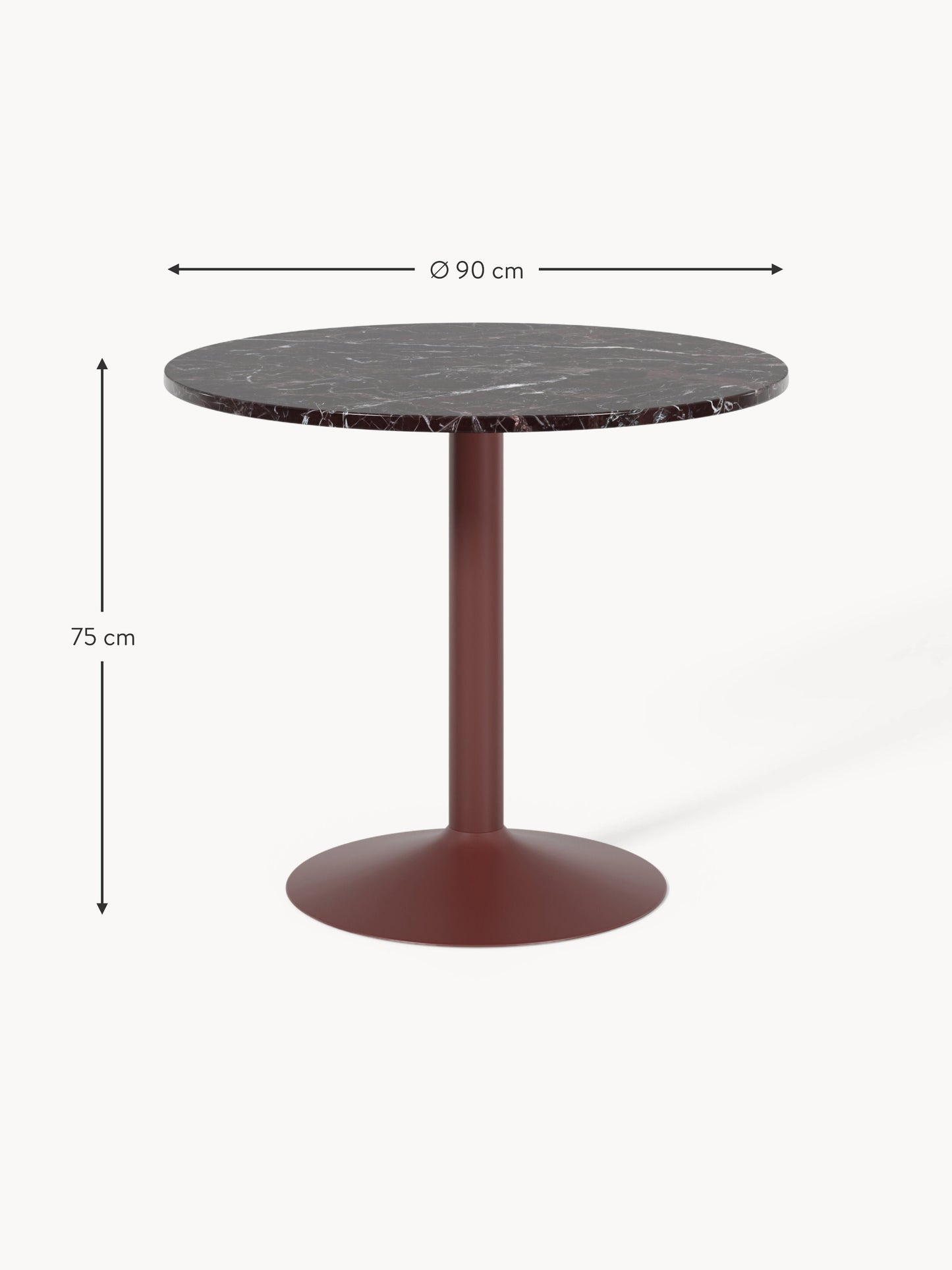 Runder Marmor-Esstisch Miley, Ø 90 cm