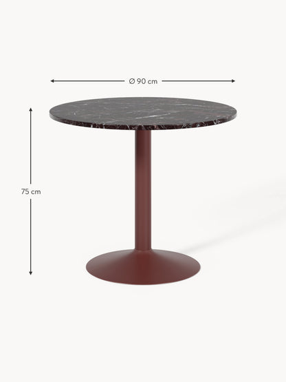 Runder Marmor-Esstisch Miley, Ø 90 cm