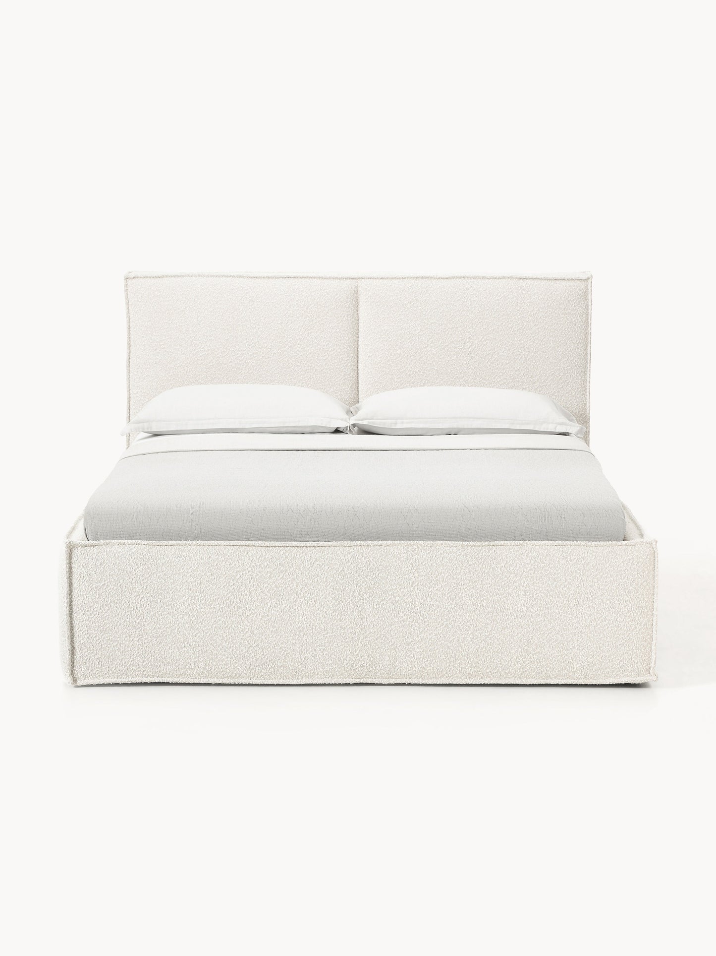 Bouclé-Polsterbett Dream mit Stauraum