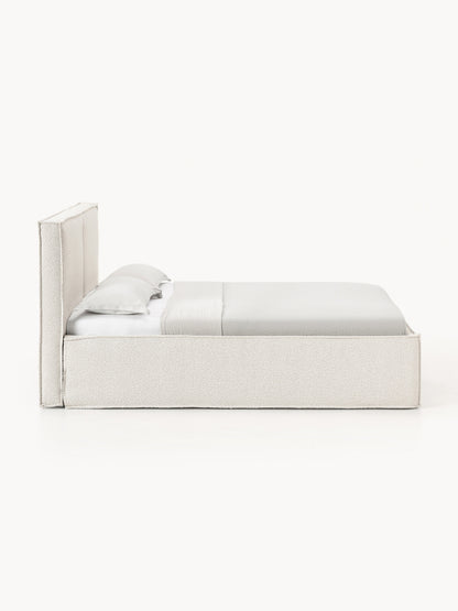 Bouclé-Polsterbett Dream mit Stauraum