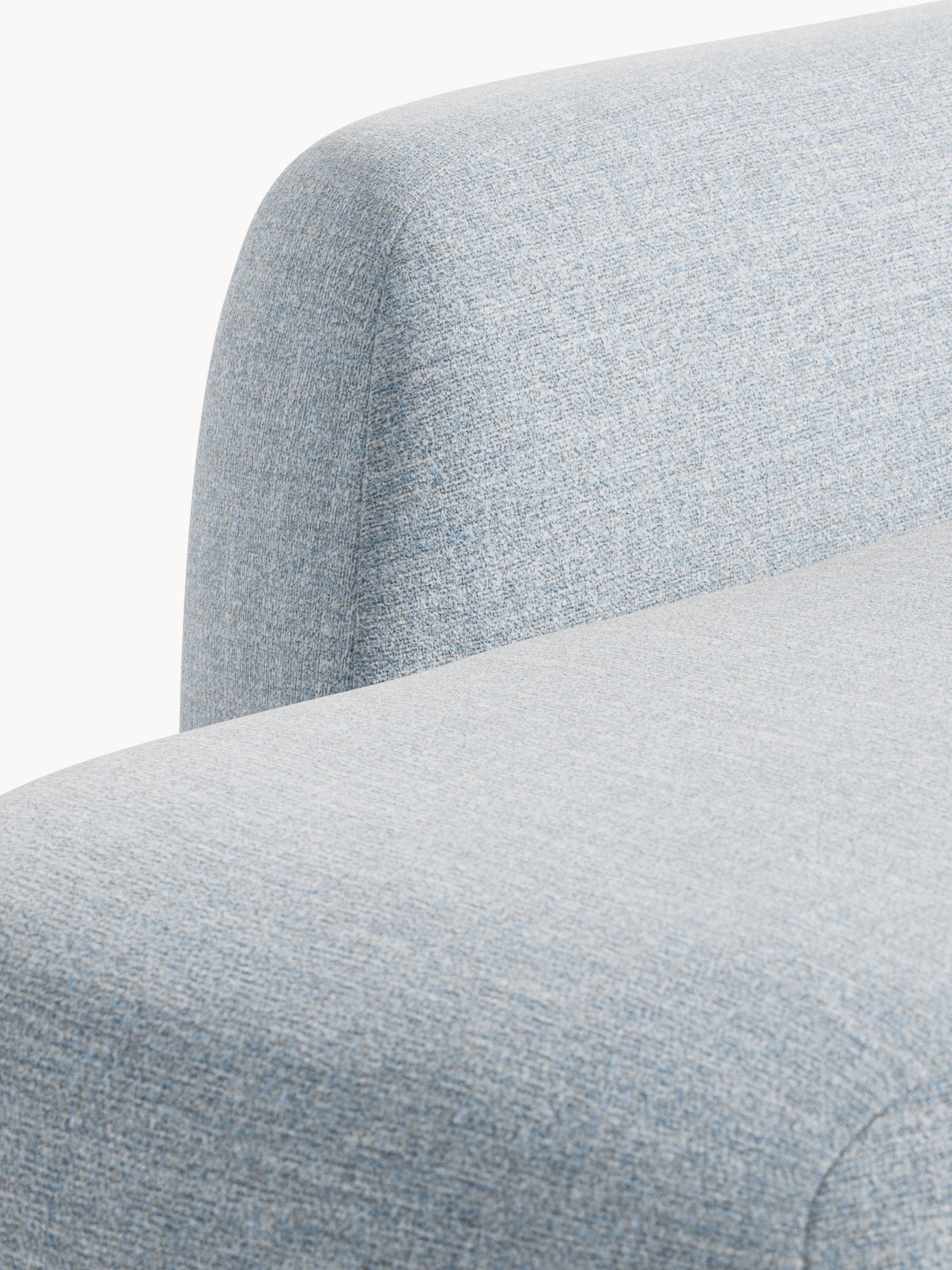 Modulares Bouclé-Ecksofa Wolke (4-Sitzer) mit Chaiselongue