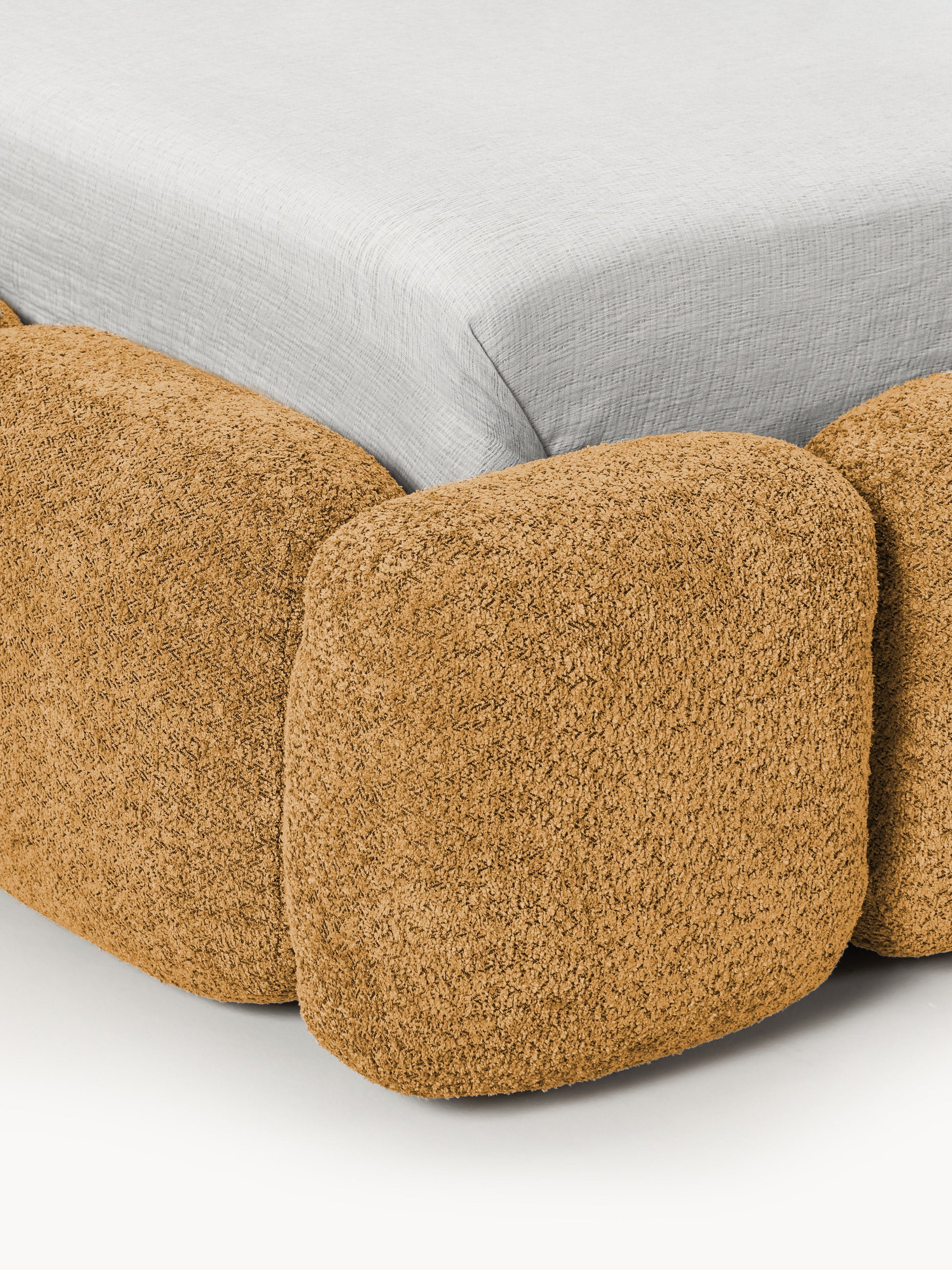 Einzelbett Tayla aus Teddy-Bouclé