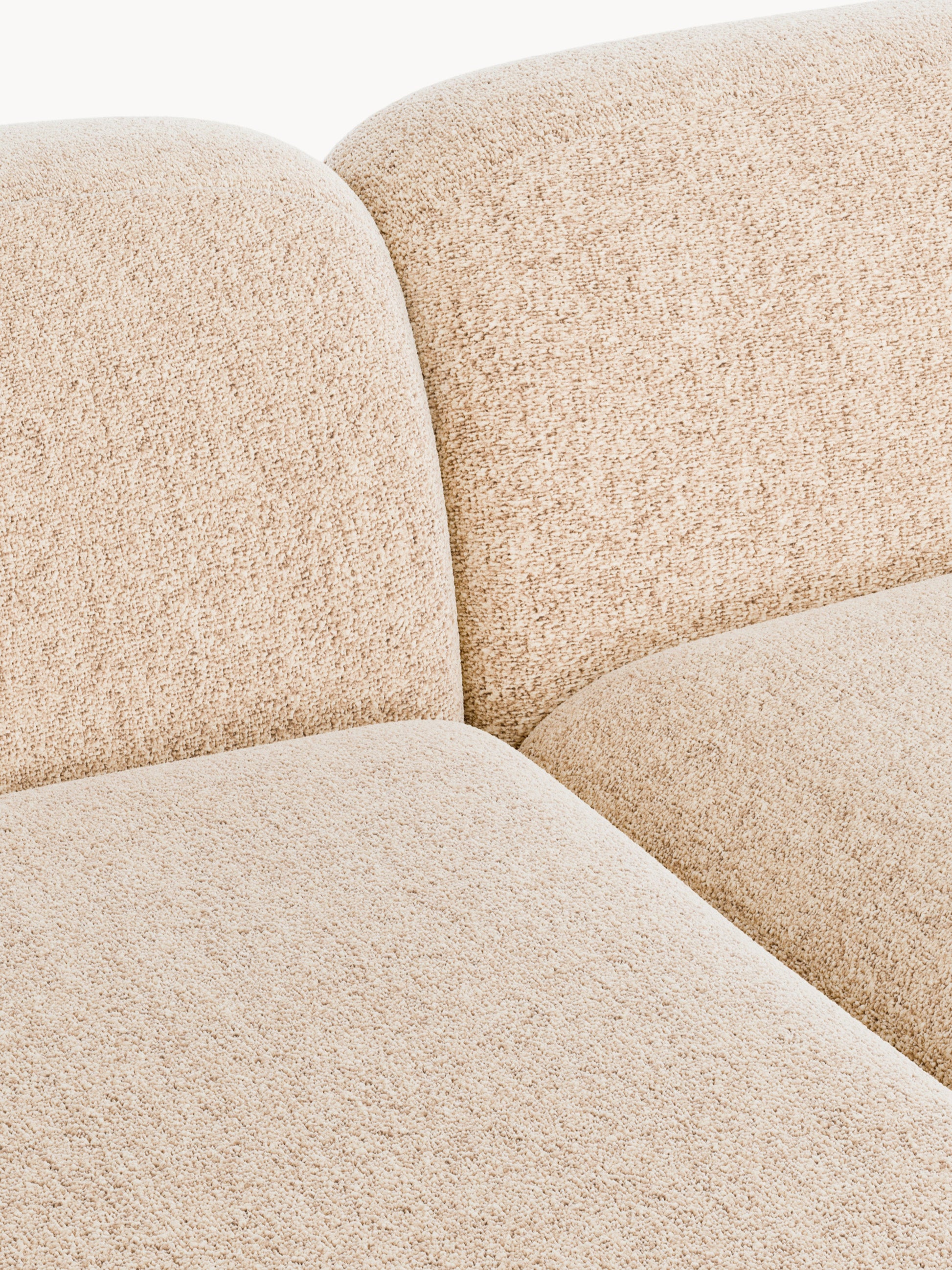Modulares Bouclé-Ecksofa Wolke (3-Sitzer)