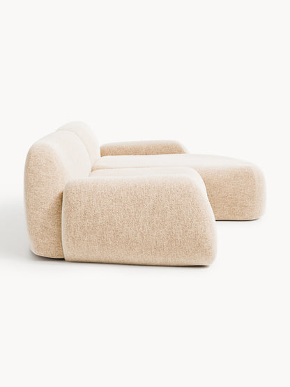 Modulares Bouclé-Ecksofa Wolke (3-Sitzer)