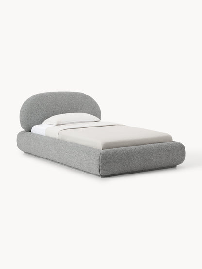 Galeriebild 1 - Bouclé-Polster-Einzelbett Alba