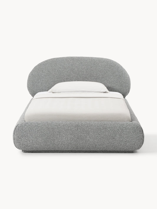 Bouclé-Polster-Einzelbett Alba