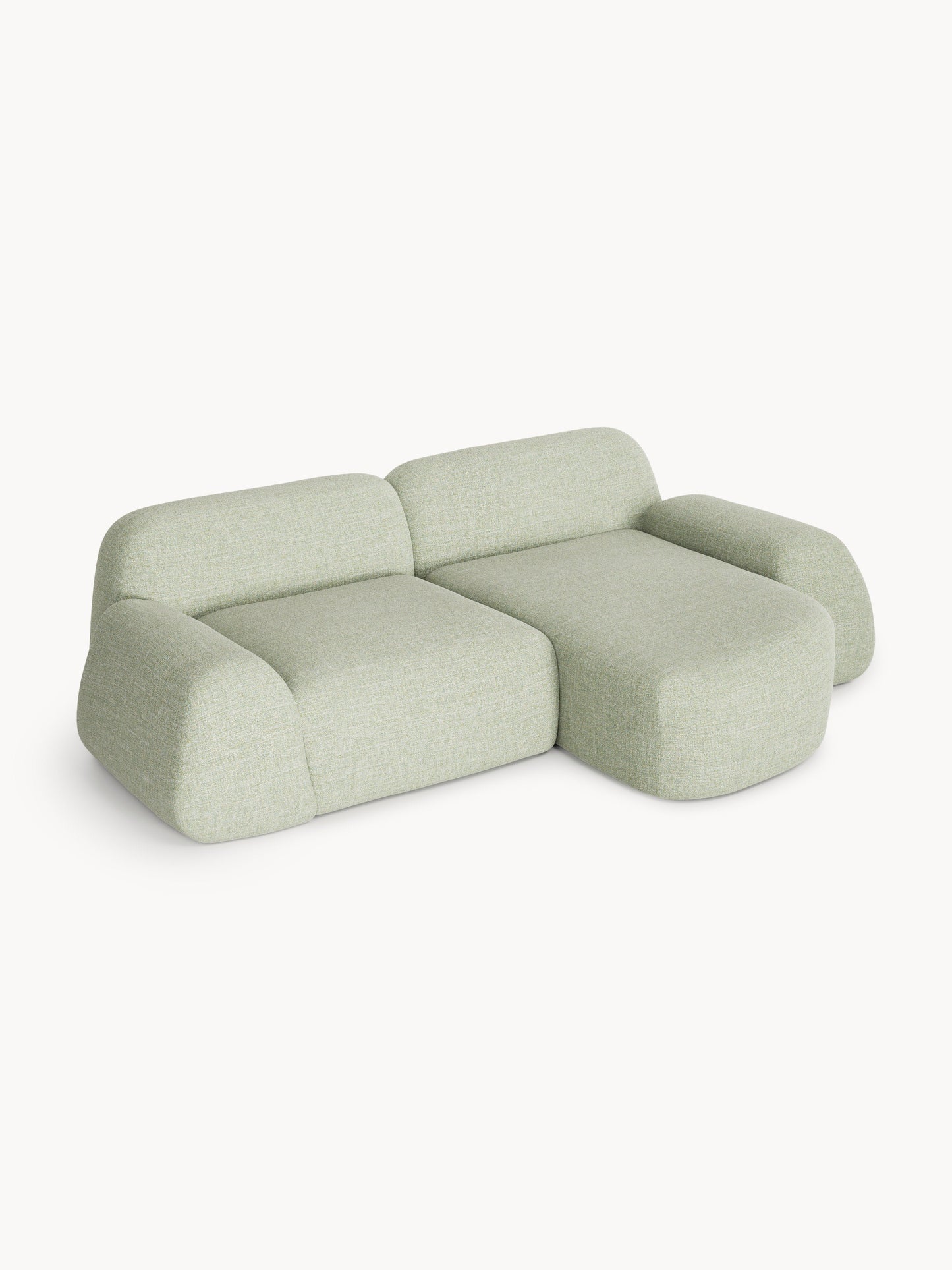 Modulares Bouclé-Ecksofa Wolke (3-Sitzer)