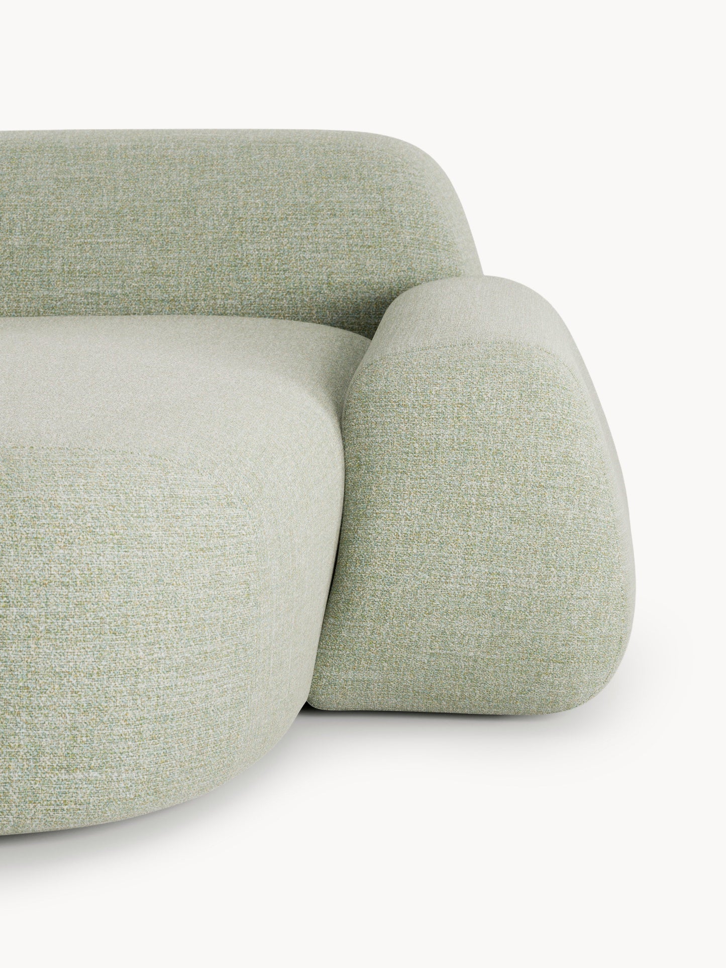 Modulares Bouclé-Ecksofa Wolke (3-Sitzer)