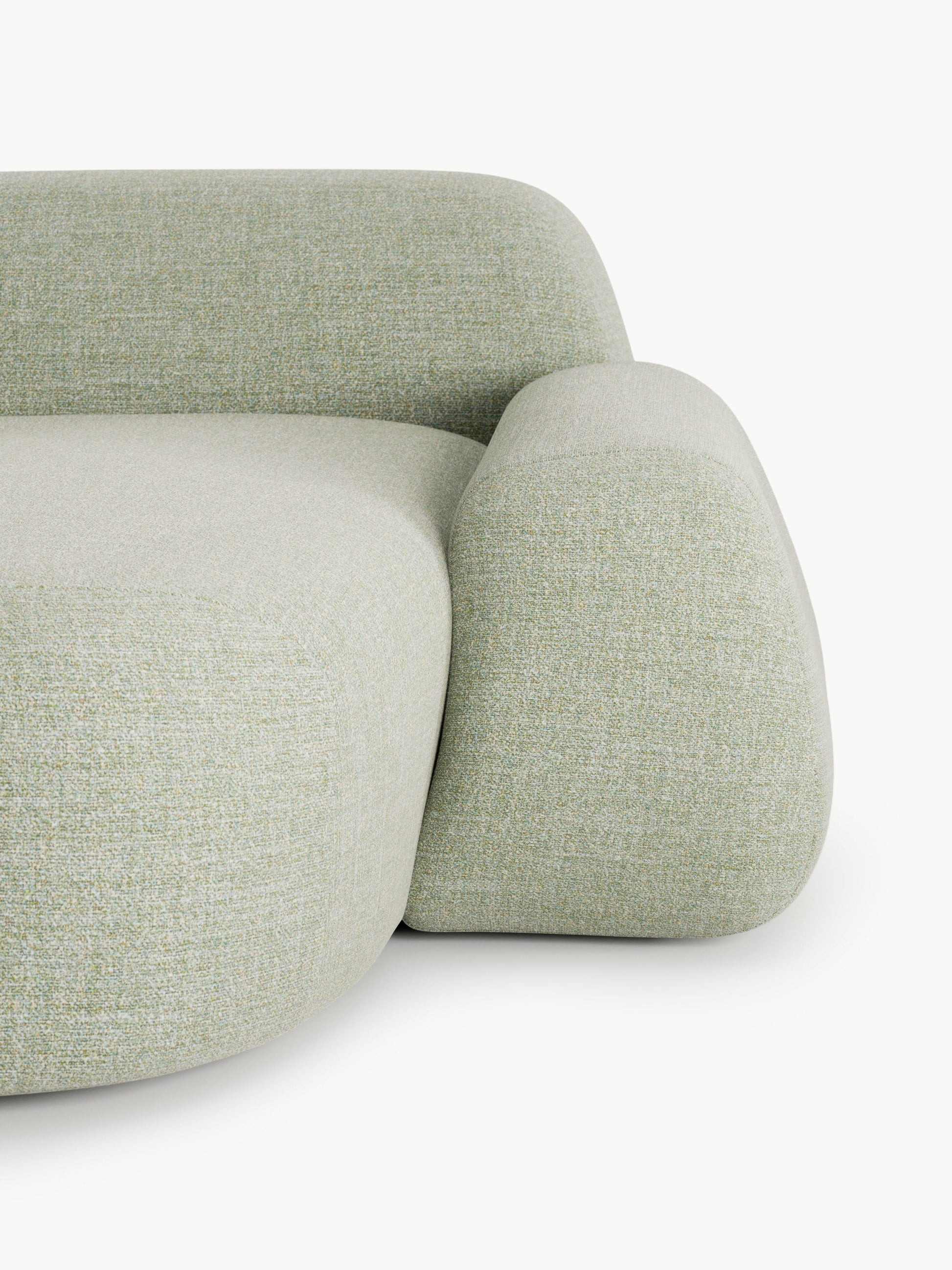 Modulares Bouclé-Ecksofa Wolke (3-Sitzer)