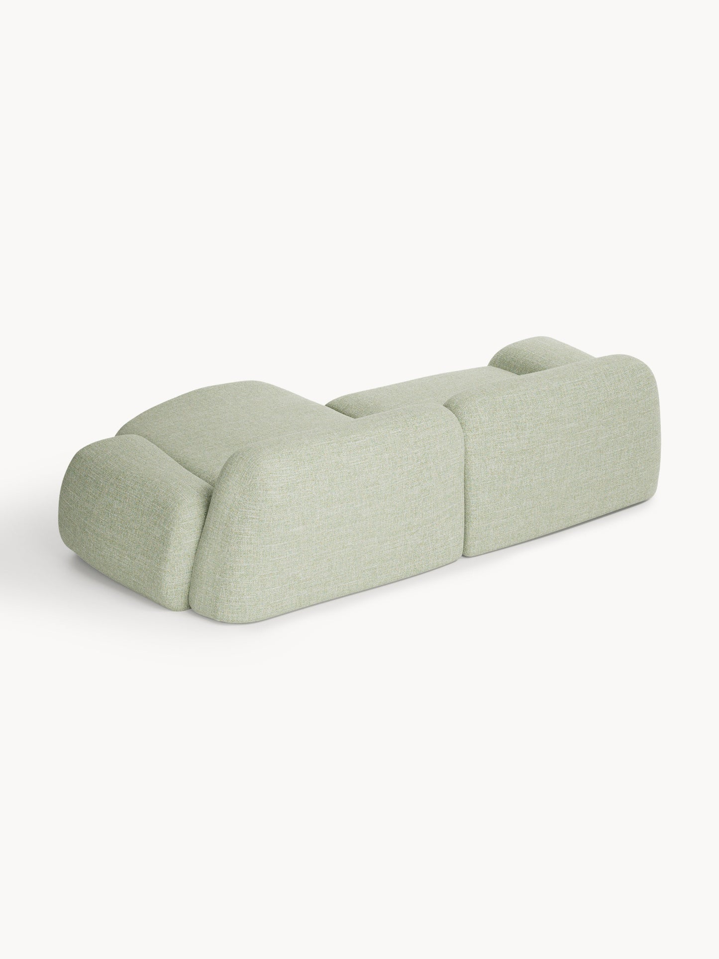 Modulares Bouclé-Ecksofa Wolke (3-Sitzer)