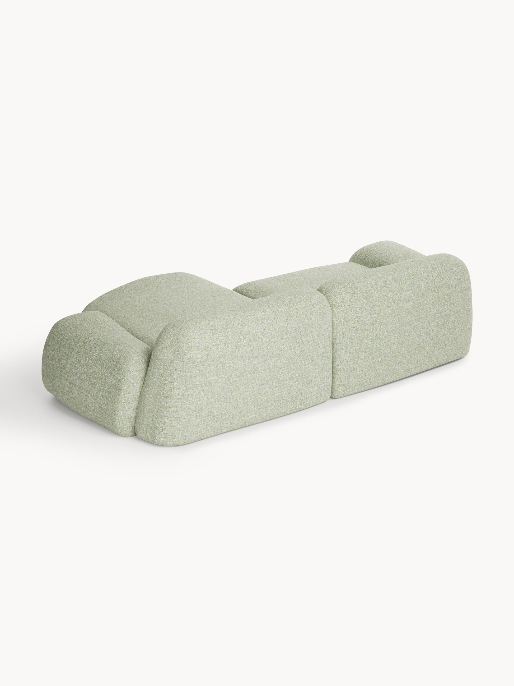 Modulares Bouclé-Ecksofa Wolke (3-Sitzer)