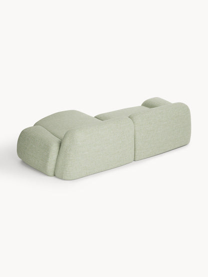 Modulares Bouclé-Ecksofa Wolke (3-Sitzer)